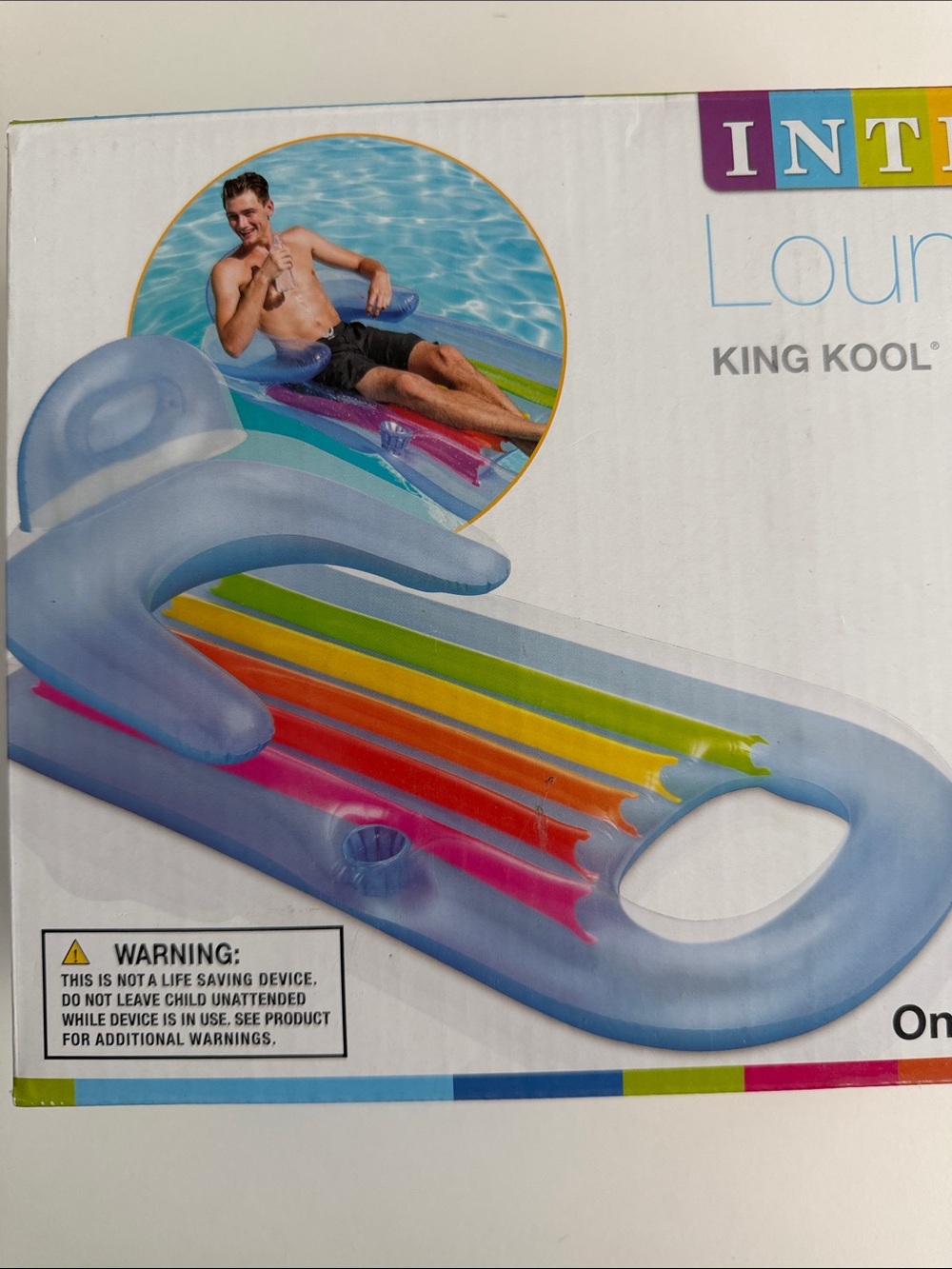 New - Intex King Kool Lounge Chair - Inflatable Pool Float - Summer - Swim - Picture 2 of 5